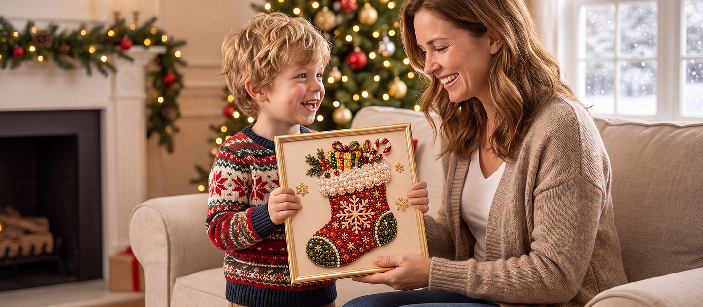 🔥 Tijdelijke aanbieding: 50% korting! 🎨💎 Kerstthema DIY diamond painting set – perfect voor beginners 🎄