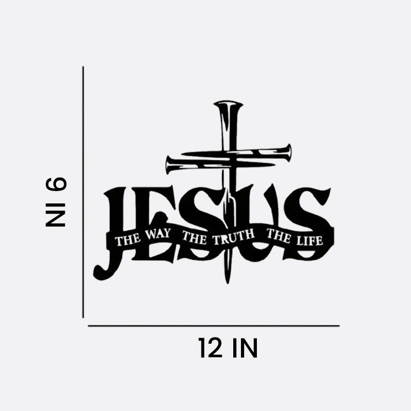 Eksklusiivinen seinäkoriste – Jeesus ja risti käsintehdyssä designissa