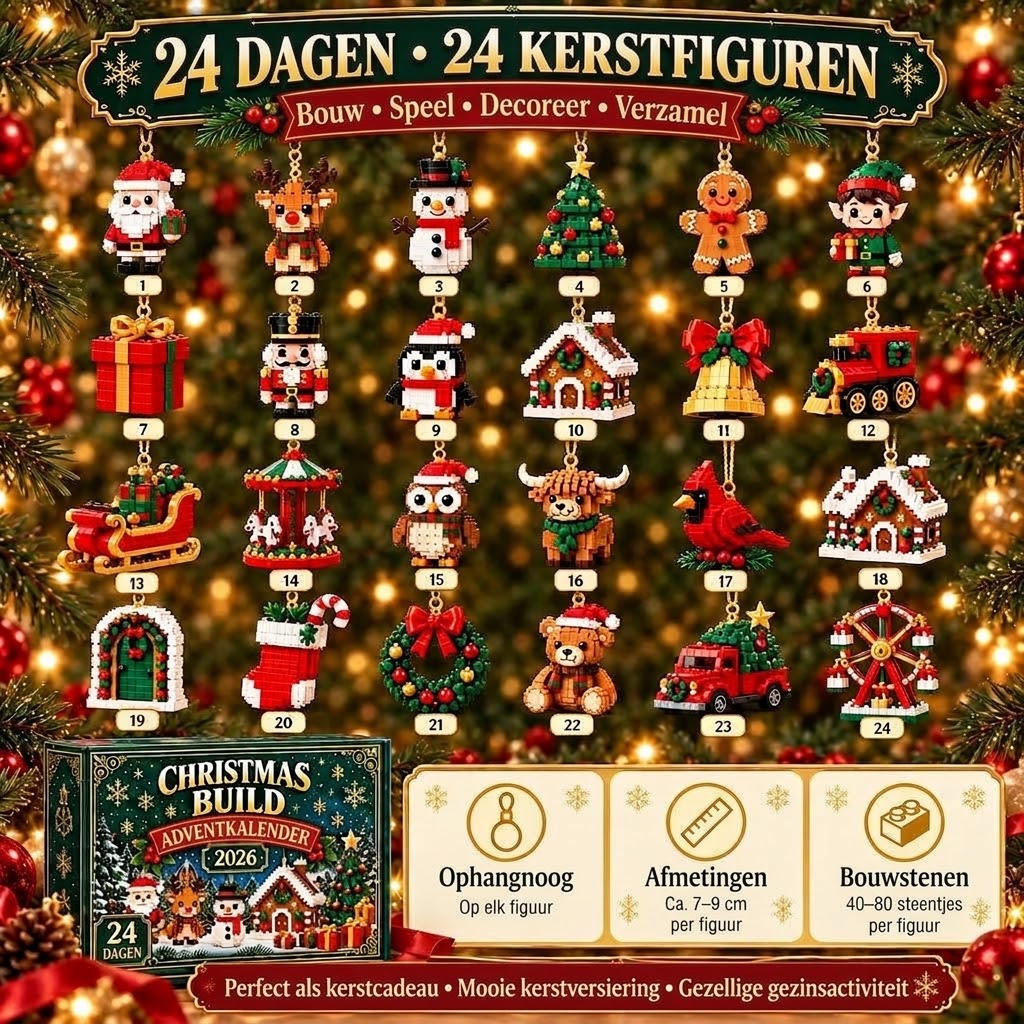 Kerstbouw – Bouw elke dag een nieuw kerstfiguur tot aan kerstavond
