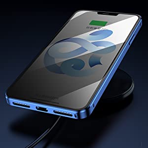 Privacy Magnetisch iPhone Hoesje - 360 Graden Bescherming - Anti-Spy Gehard Glas - Dubbelzijdig & Schokbestendig