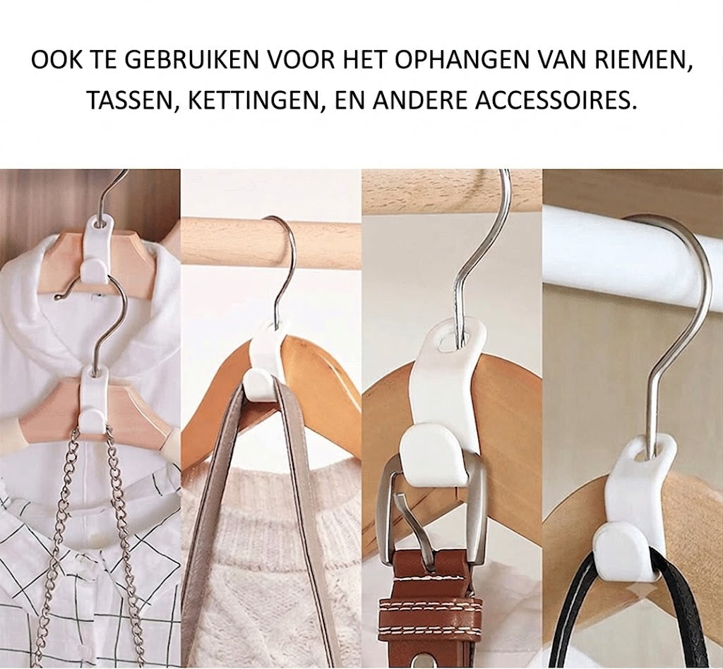 Ruimtebesparende Kledinghanger Haken (Set van 12 stuks)