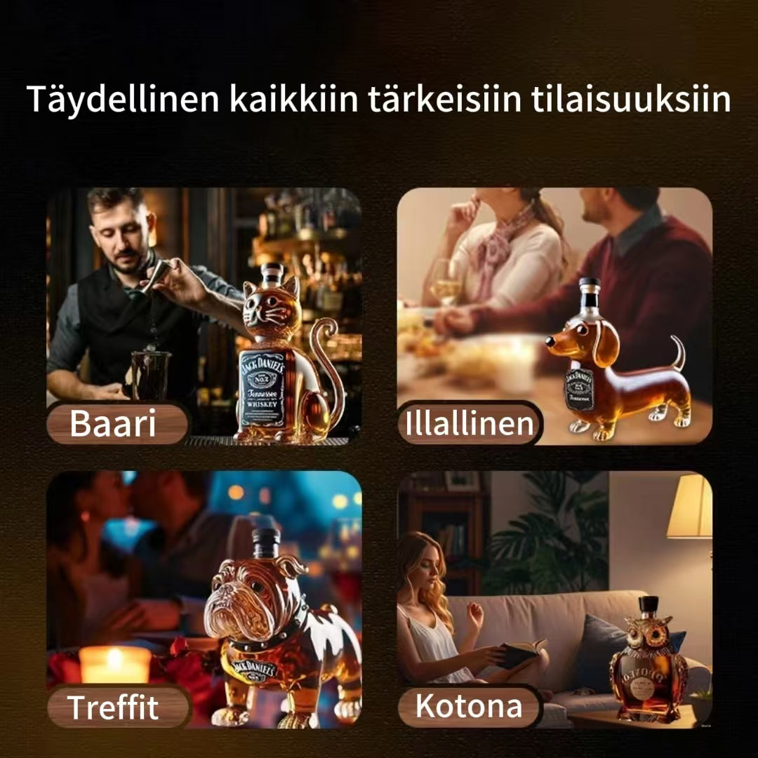 Eläimen muotoinen viskipullo
