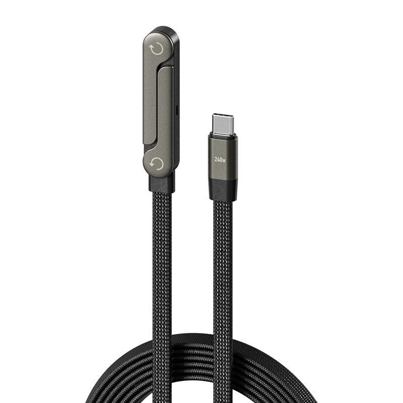 2-in-1 Type-C Oplaadkabel met Onzichtbare Standaard - 240W Supersnel Laden