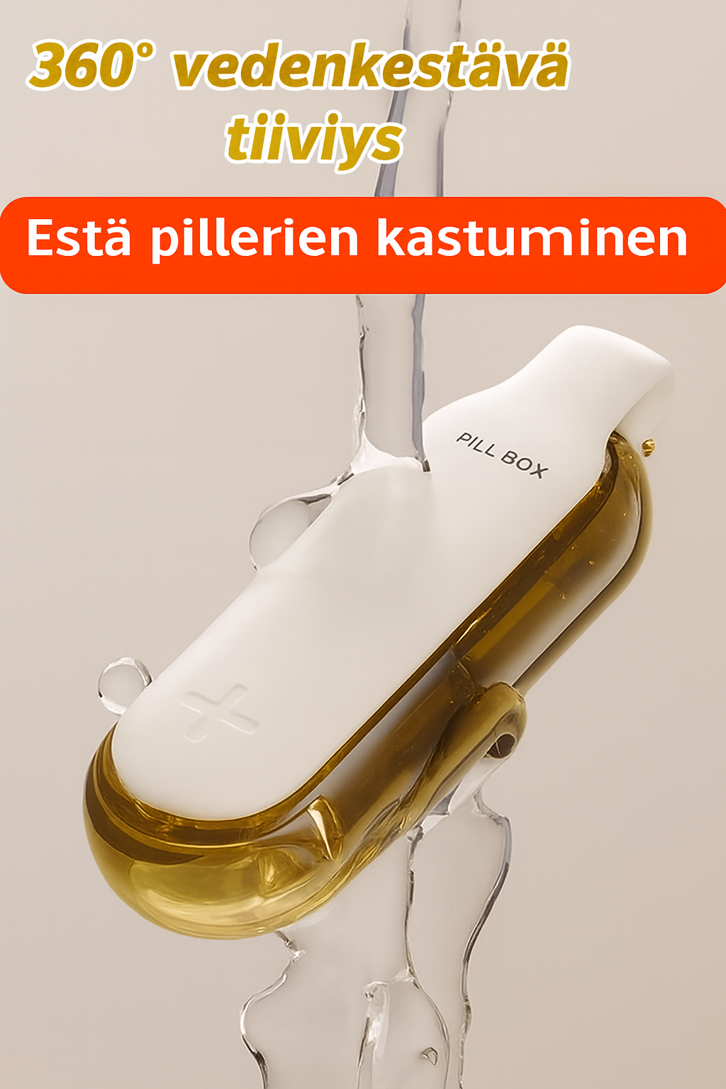 2-in-1 kannettava pillerimurskain ja kerroksellinen pillerirasia