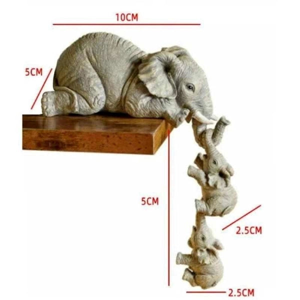 Olifant Vormig hars ornament – symbool voor een hechte familieband