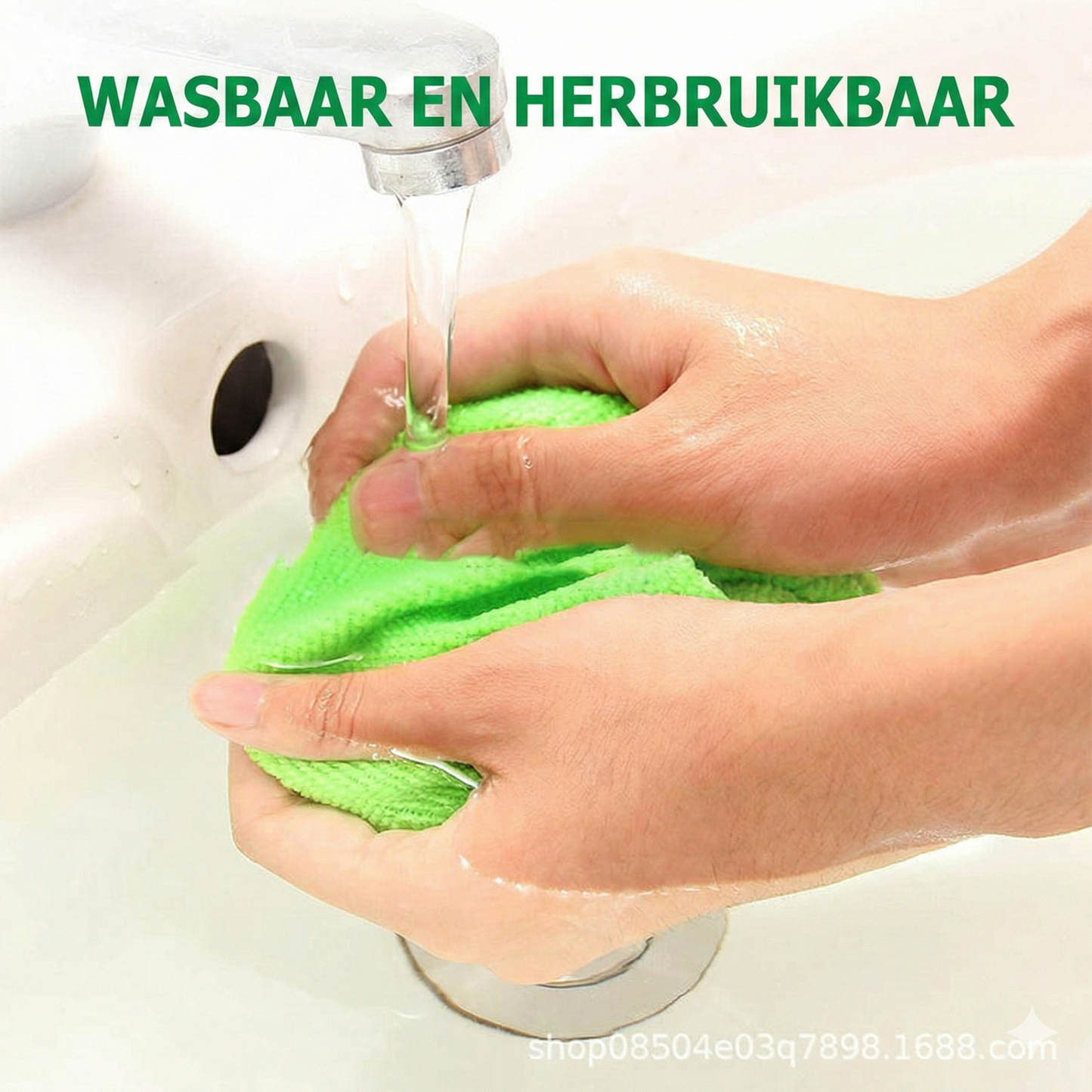 Telescopische Raamwisser Set -Uitschuifbare Steel met Inwasser & Trekker