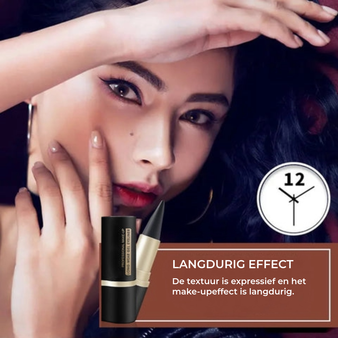 Waterproof Eyeliner - Mat Zwart & 12 Uur (Vlekvrij)