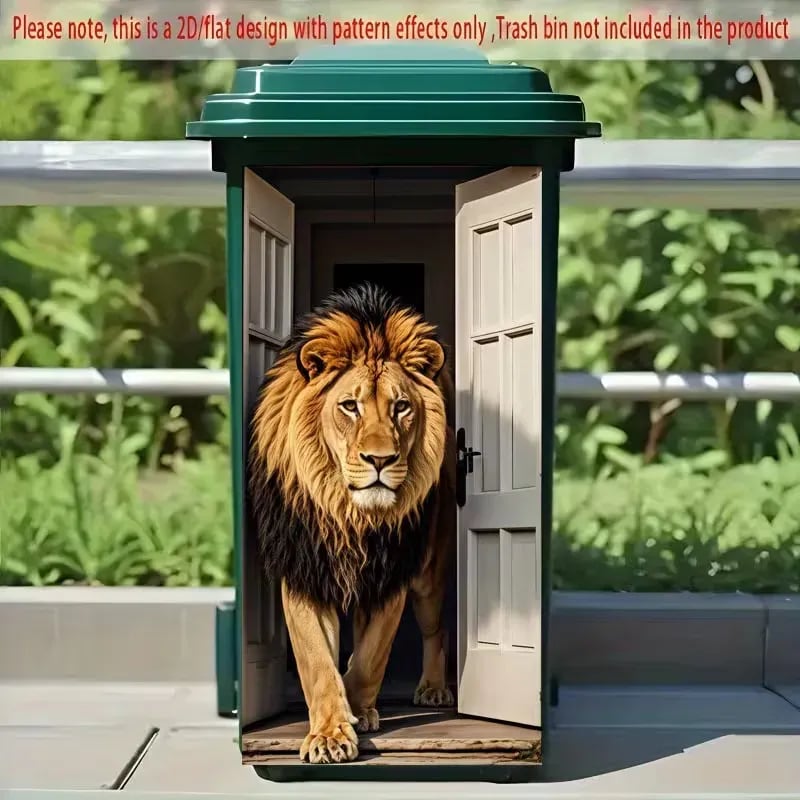 Creatieve prullenbakstickers – kleurrijke cartoonpatronen