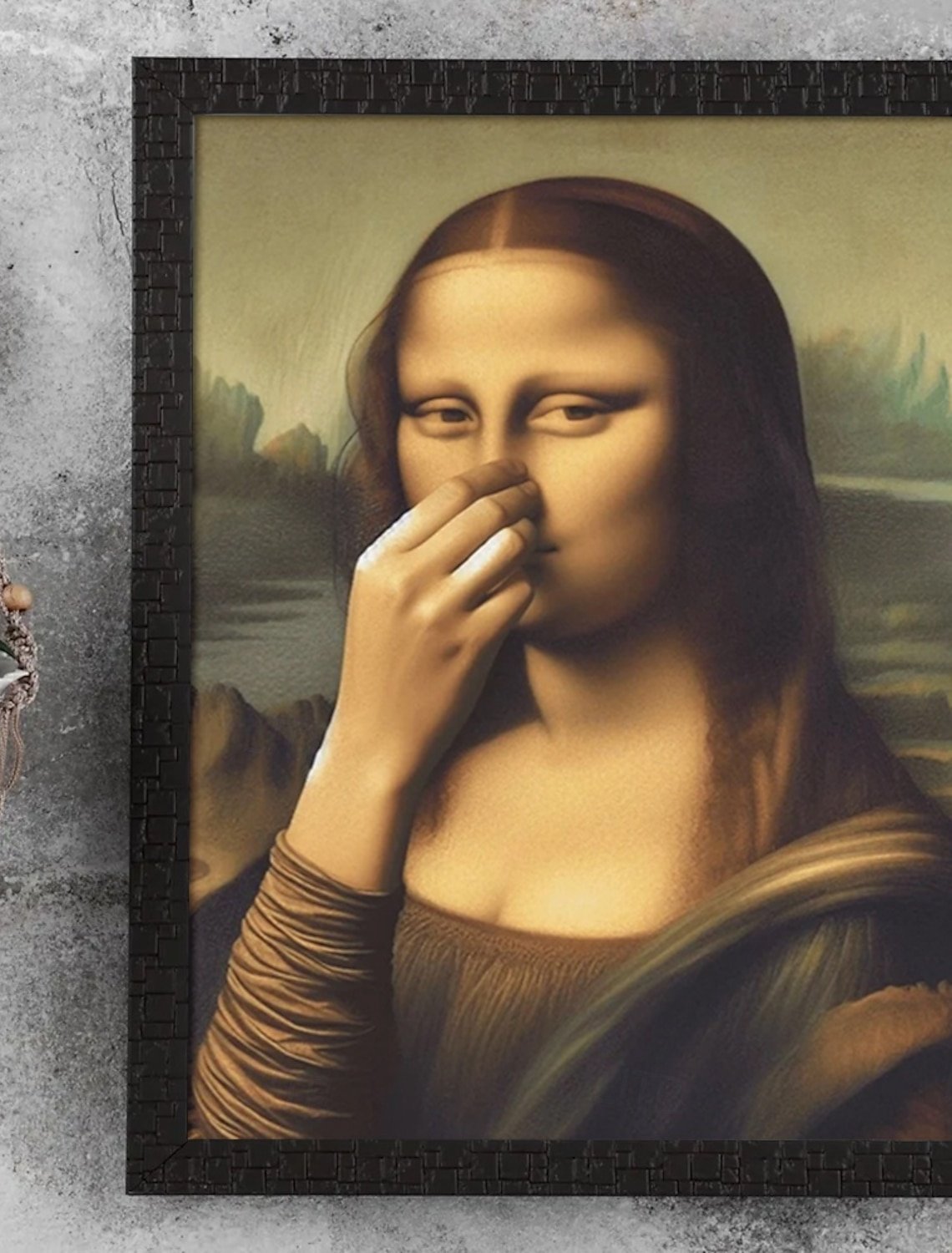 Humoristische Mona Lisa Canvas