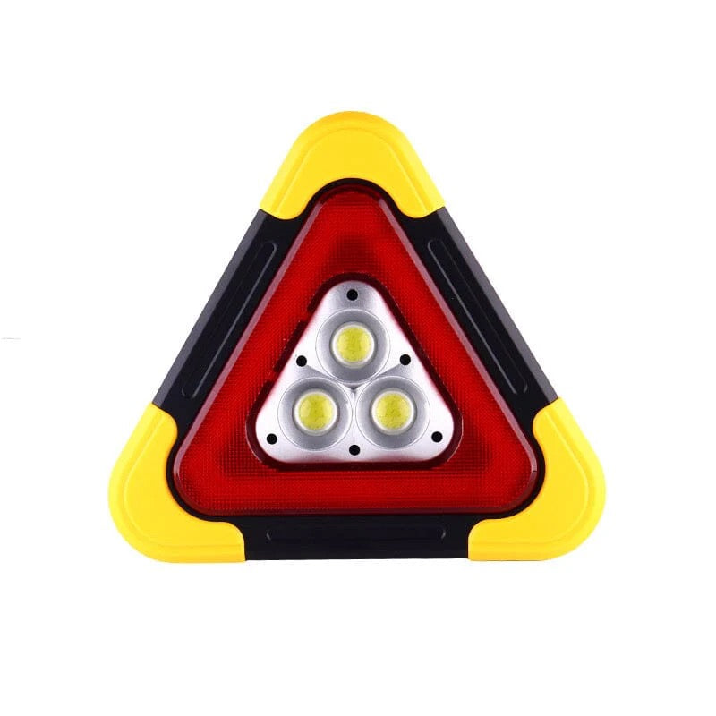 2-in-1 aurinkoenergialla toimiva LED-varoituskolmio