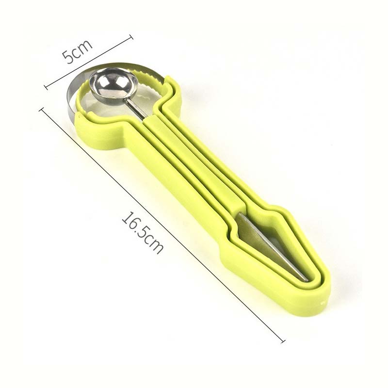 3-in-1 Rvs Meloenboller en Lepel Set