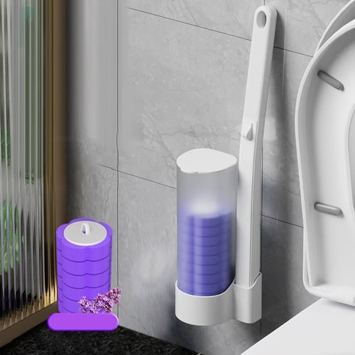 Hygiënische WC Borstel met Wegwerp Sponsjes - (incl. 6-36 geurpads)