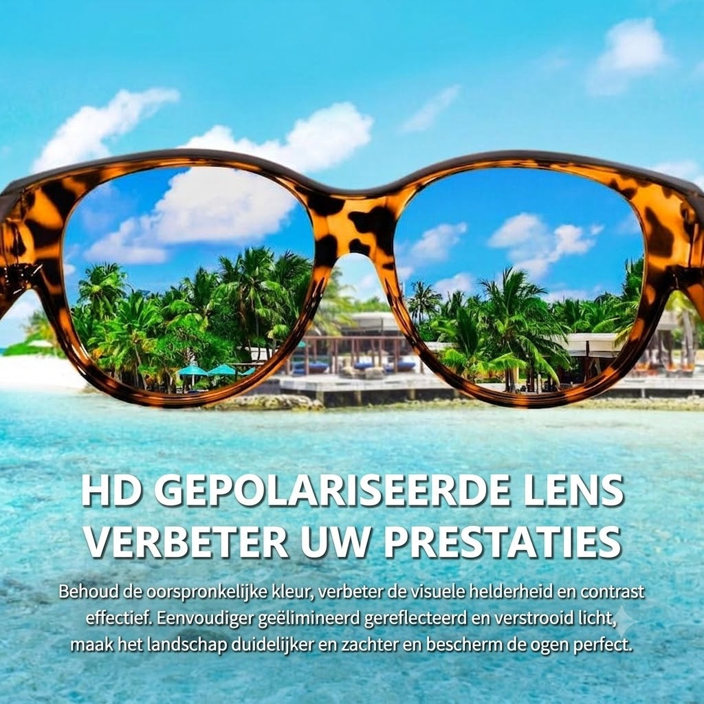 🕶 Nieuwe Oversized Cat-Eye Zonnebril – Gepolariseerde Glazen & UV400 Bescherming