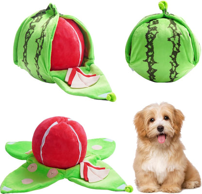 Interactief Snuffelspel Hond - Fruit Puzzel Knuffel met Verstopvakjes