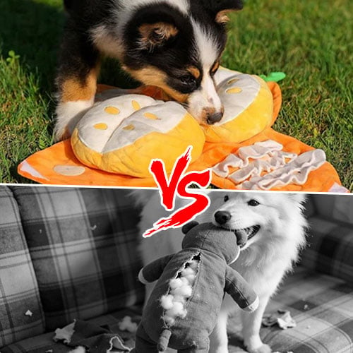 Interactief Snuffelspel Hond - Fruit Puzzel Knuffel met Verstopvakjes