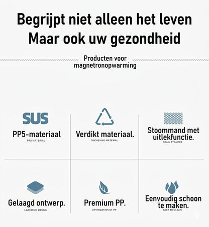 Magnetron Stomer Multifunctioneel - Met Warmhoudfunctie - Gezond Koken & Stomen