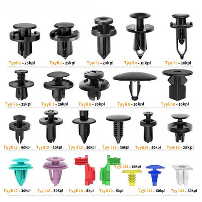 725-osainen auton kiinnikesarja