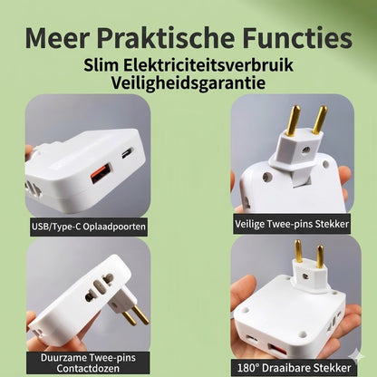 🔌Draaibare Stekkerdoos – De praktische oplossing voor krappe ruimtes