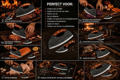 🔪Premium Vleesmessenset (Set van 2) – Ultieme Scherpte voor BBQ, Grillen en Koken