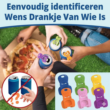 Multifunctionele Plastic Blikjesopener & Afdekkapje（1 Set 6 Stuks）