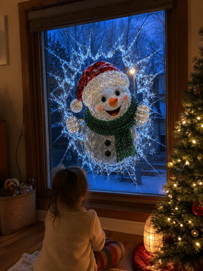 3D-kerststickers met gebroken glas-effect