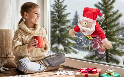 Hauska “Oho!” Joulupukki ja poro -koriste