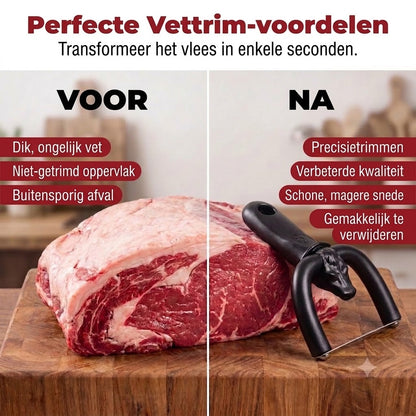 Handbediende vettrimmer / vetsnijder voor rund- en varkensvlees