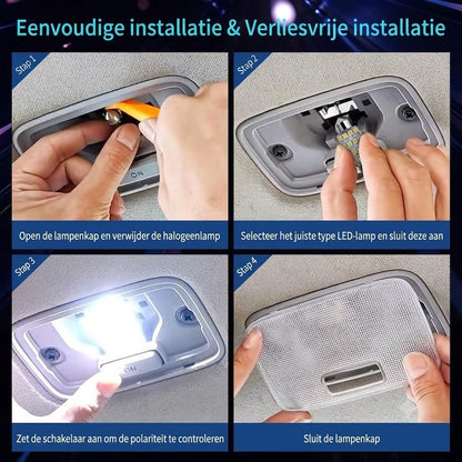 🚗💡42-Delige Auto Interieur Verlichting Set – Ultrabreed Wit Licht voor Plafondverlichting, Leeslampen en Kofferbakverlichting