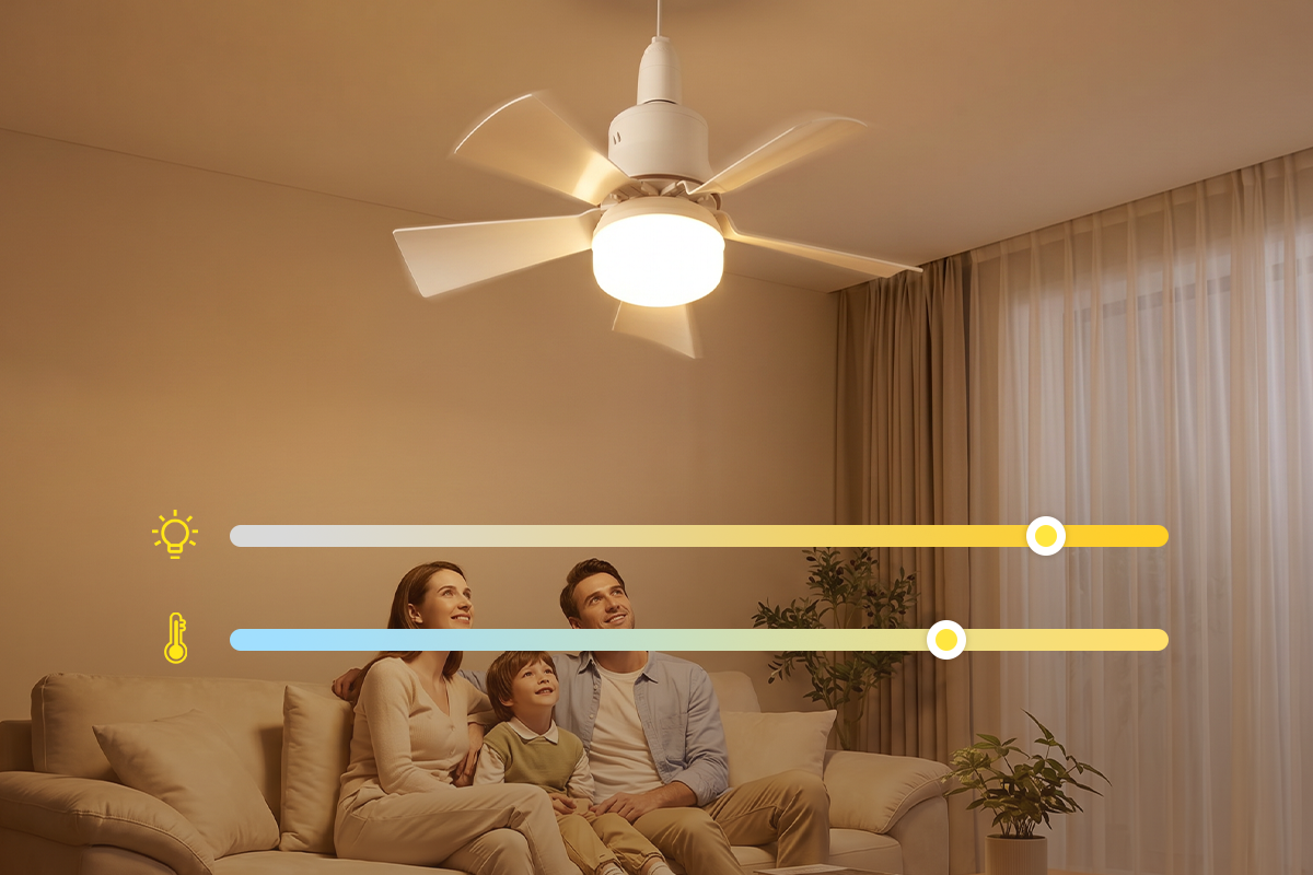2-in-1 Plafondventilator met LED-verlichting - Inclusief Afstandsbediening