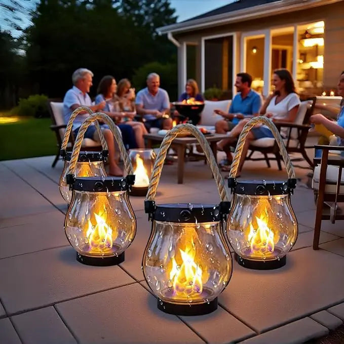 Solar Lantaarn met Vlameffect