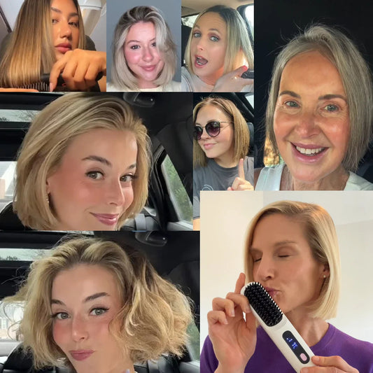 Thermische Stylingborstel voor Kort Haar & Pony - Smart Heat Technologie