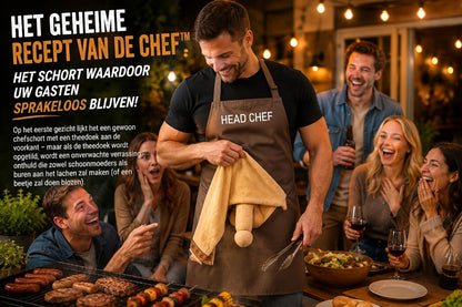 👨‍🍳Het geheim van de chef – dit schort zal je gasten versteld doen staan!😂