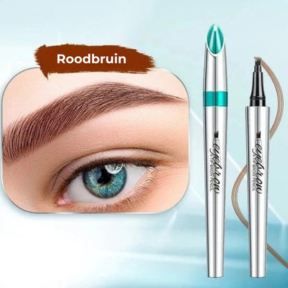 Microblading Wenkbrauw Pen - 4 Vorkpunten voor Natuurlijk Resultaat - 24u Waterdicht & Smudgeproof
