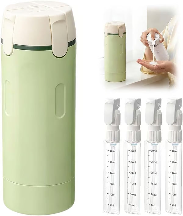 4-in-1 Reisflesjes Set voor Handbagage - Lekvrije Siliconen Reisflessen