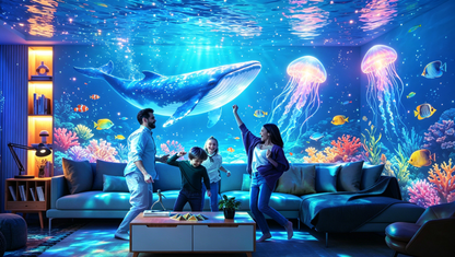 🔌 Plug-and-play HD nachtlampje met sterrenhemel- en oceaanprojectie 🥳⭐