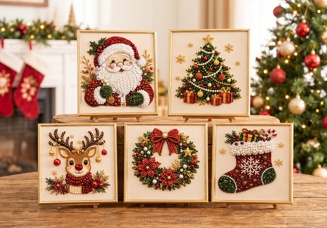 🔥 Tijdelijke aanbieding: 50% korting! 🎨💎 Kerstthema DIY diamond painting set – perfect voor beginners 🎄