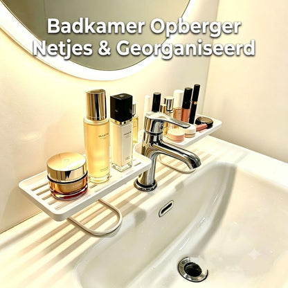 Badkamer Kraan Opbergrek – Staand & Zonder Boren / Kraan Organizer