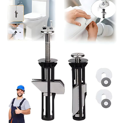 Luxe Toiletbril Montageset (2 Sets) - Zware Kwaliteit RVS Schroeven & Bouten - Expansiebevestiging - 1+1 GRATIS