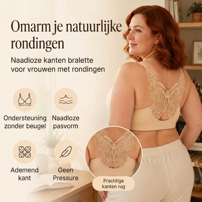 🦋Beugelloze Bh met Vlinderborduursel