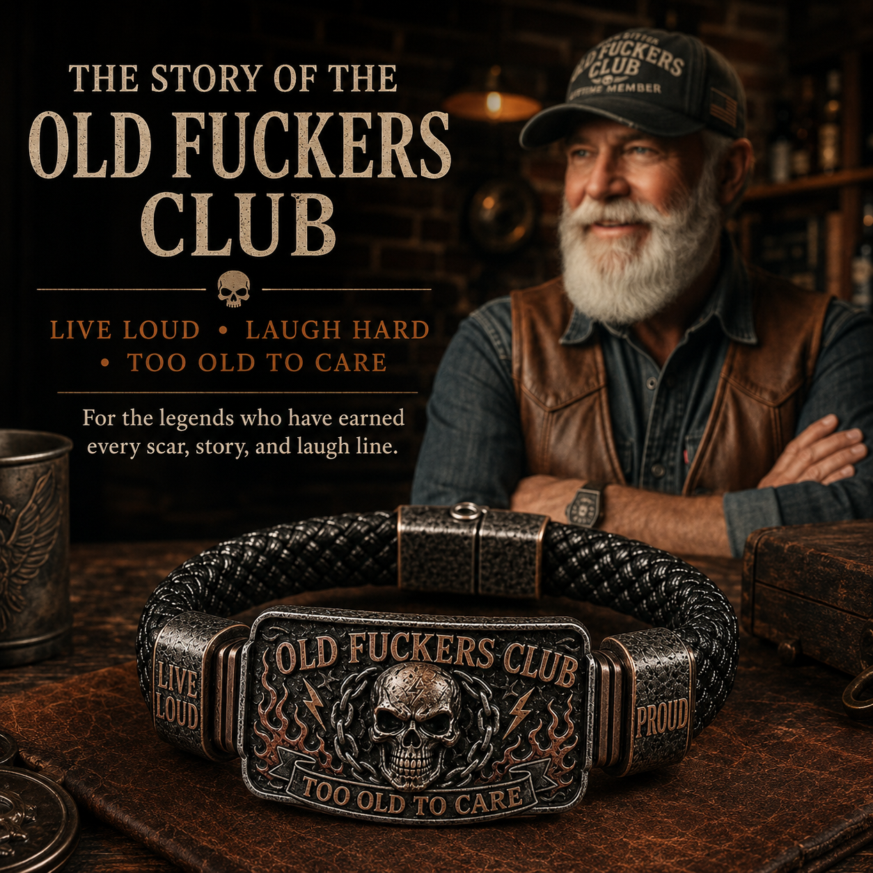 ☠️ Old Guys Club & Wild & Free 🪓 | 2026 Limited Edition Vintage Armband