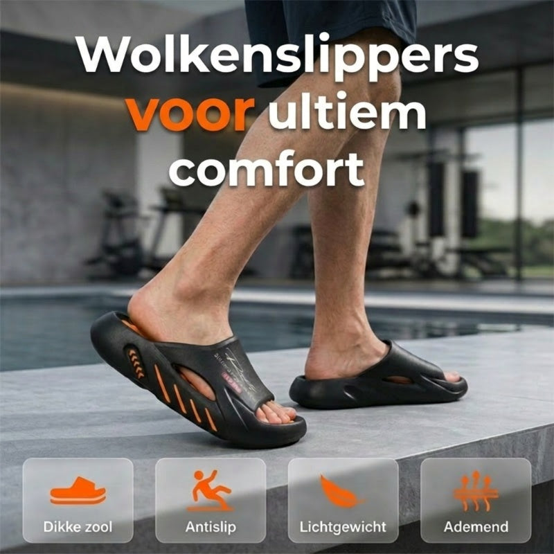 Antislip Dikte Zool Cloud Slippers voor Heren