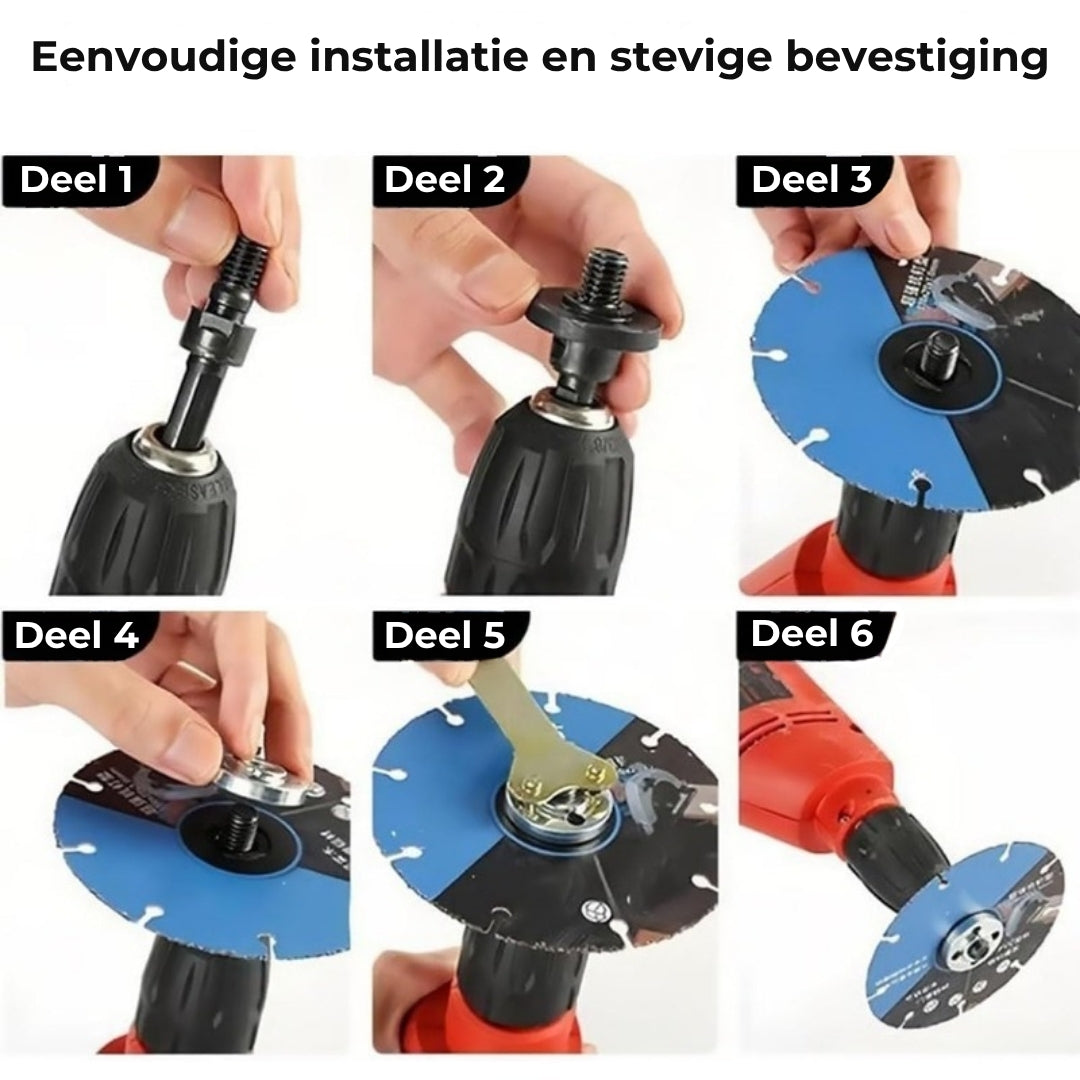 Adapterset - Van Boormachine naar Slijpmachine