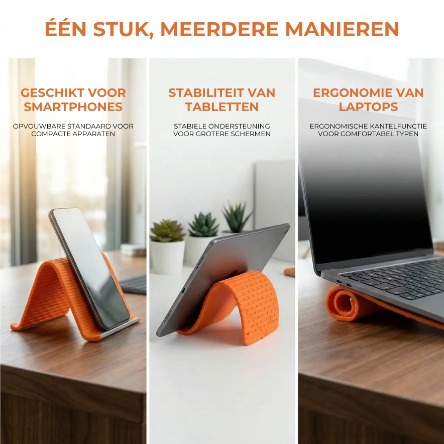 Flexibele Siliconen Telefoonhouder – Universele & Antislip Bureauhouder