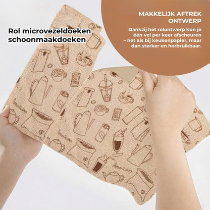 Herbruikbare Microvezeldoekjes op Rol – Afscheurbare Schoonmaakdoekjes