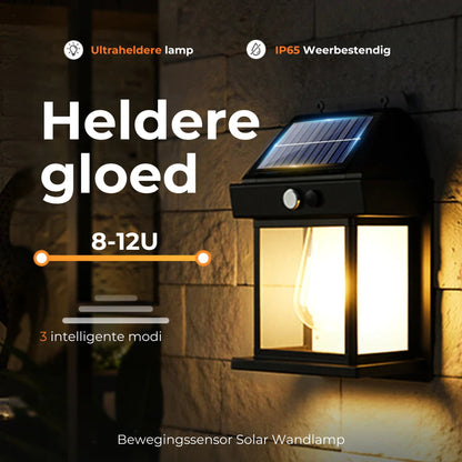 Solar Wandlamp met Bewegingssensor - Buitenverlichting op Zonne-energie - Draadloos & Waterdicht (IP65)