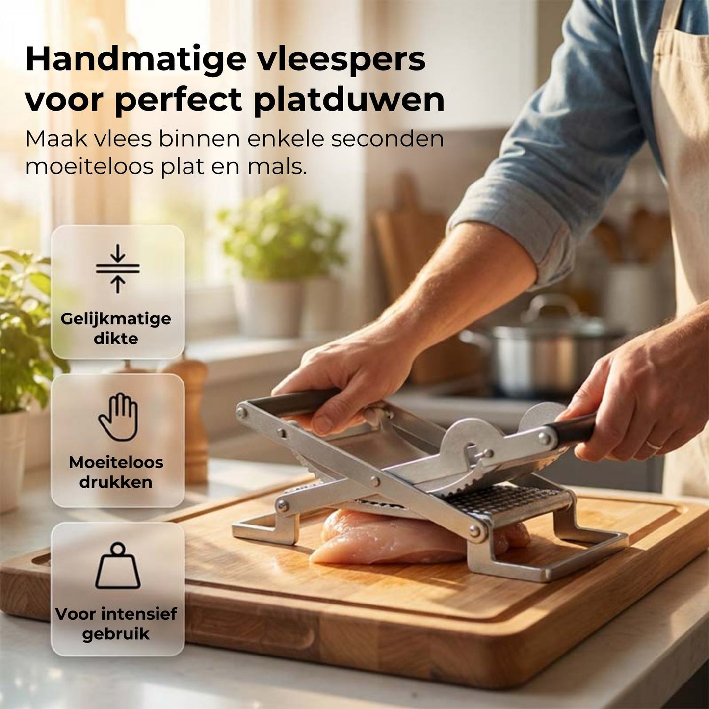 🥩Handmatige Vleessnijder en Pletter