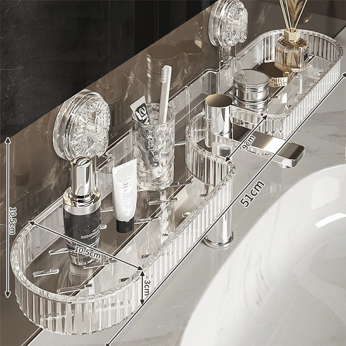 No-drill drainable wall-mounted storage rack