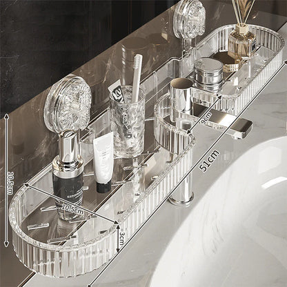 No-drill drainable wall-mounted storage rack