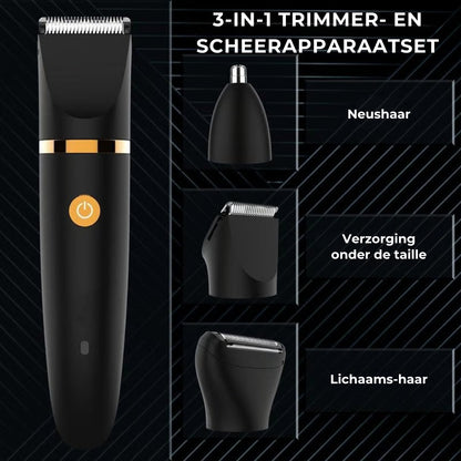 3-in-1 Bodygroomer voor Mannen - Elektrische Lichaamstrimmer