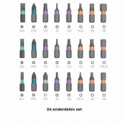 24-in-1 Compacte Schroevendraaierset
